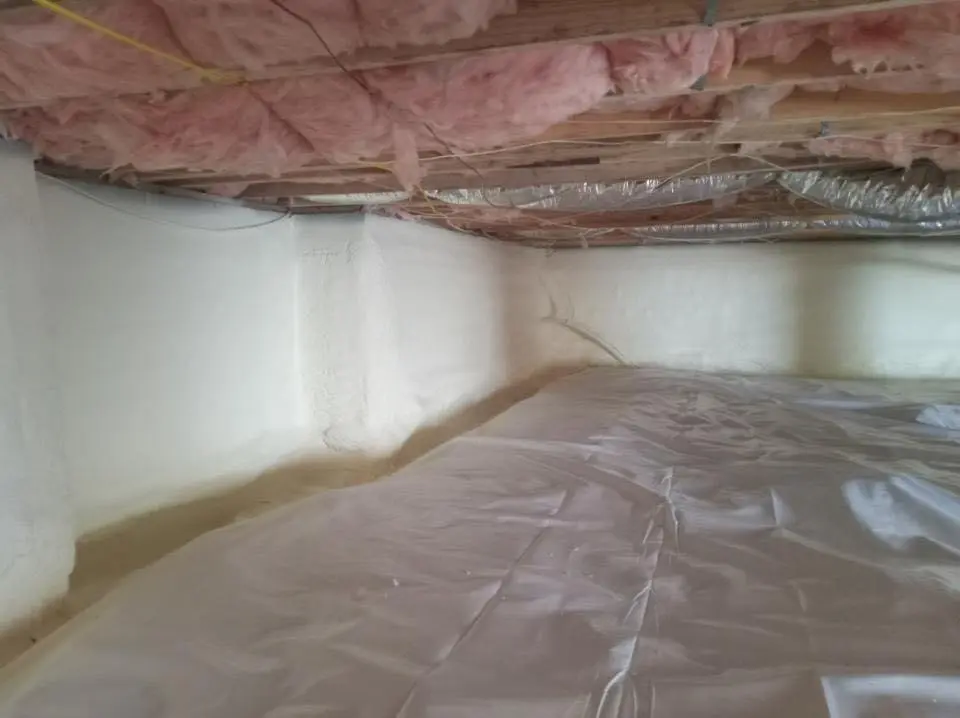 Crawl space encapsulation with closed-cell spray foam for Spray Foam Roofing in Dover